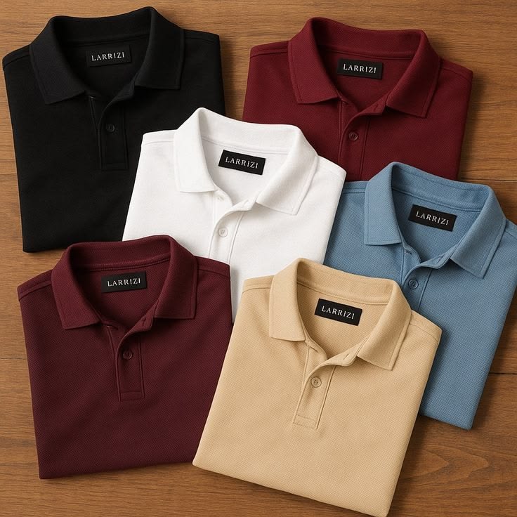 kaos polos berkerah pria