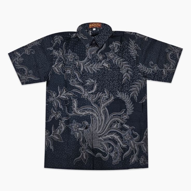 Kemeja Batik Pria - Wiratama Deep Charcoal