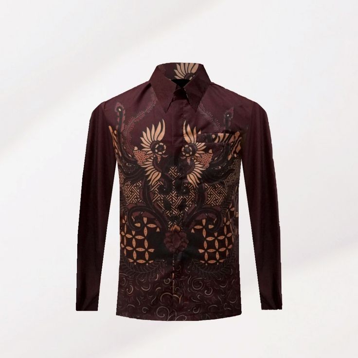 Kemeja Batik Pria Lengan Panjang - Sadana Heritage Brown